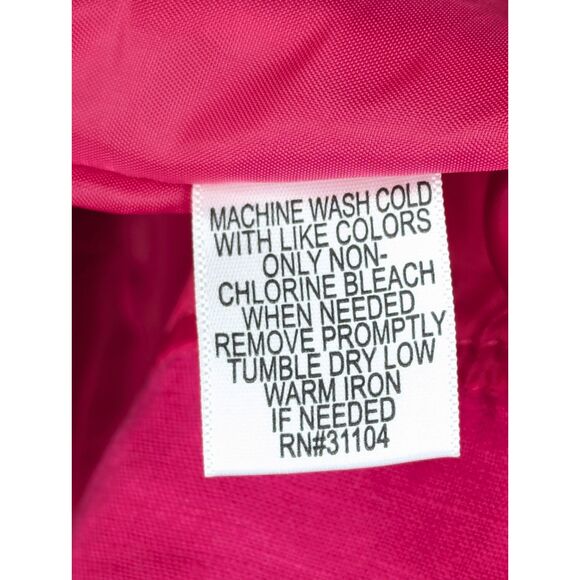 Kim Rogers 100% Linen Blazer Short Jacket Sz. XL Magenta Ruffle Workwear Dressy - Picture 9 of 9